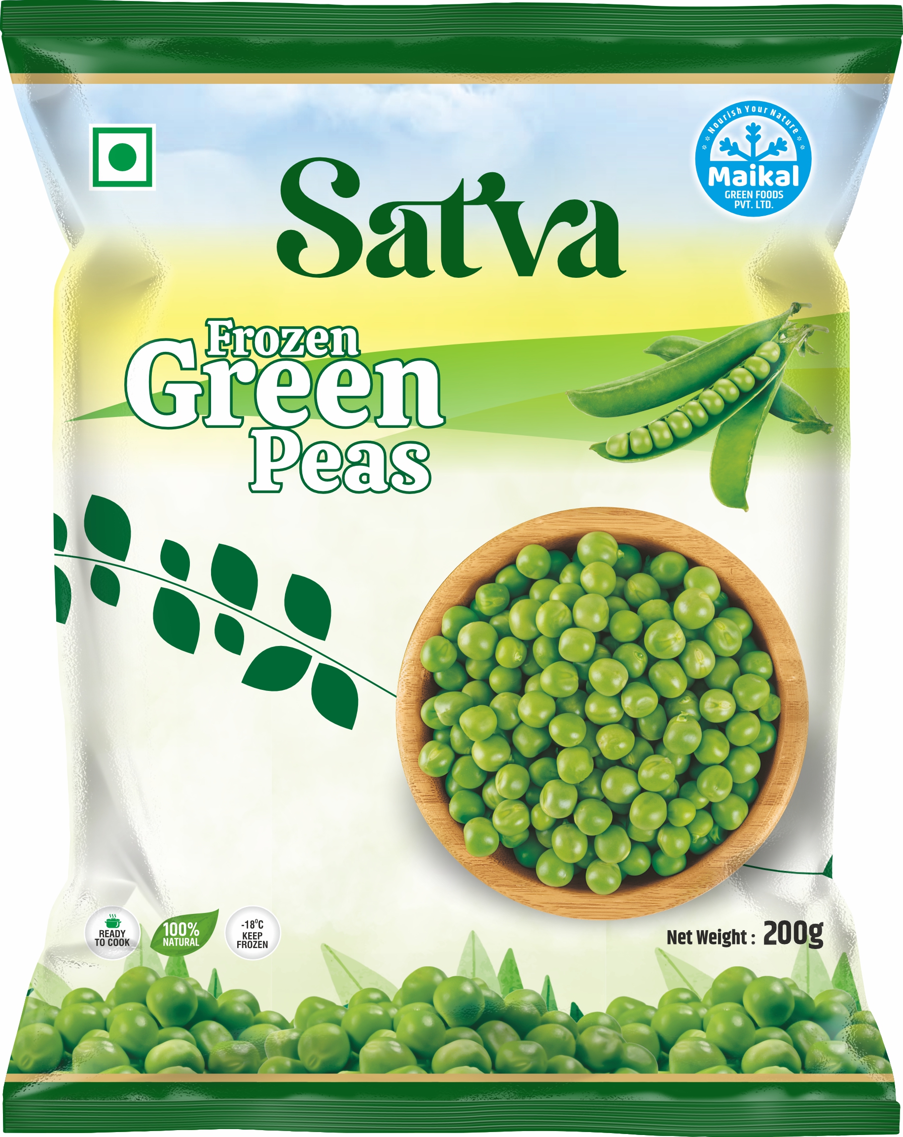 Satva Frozen Green Peas - 200g