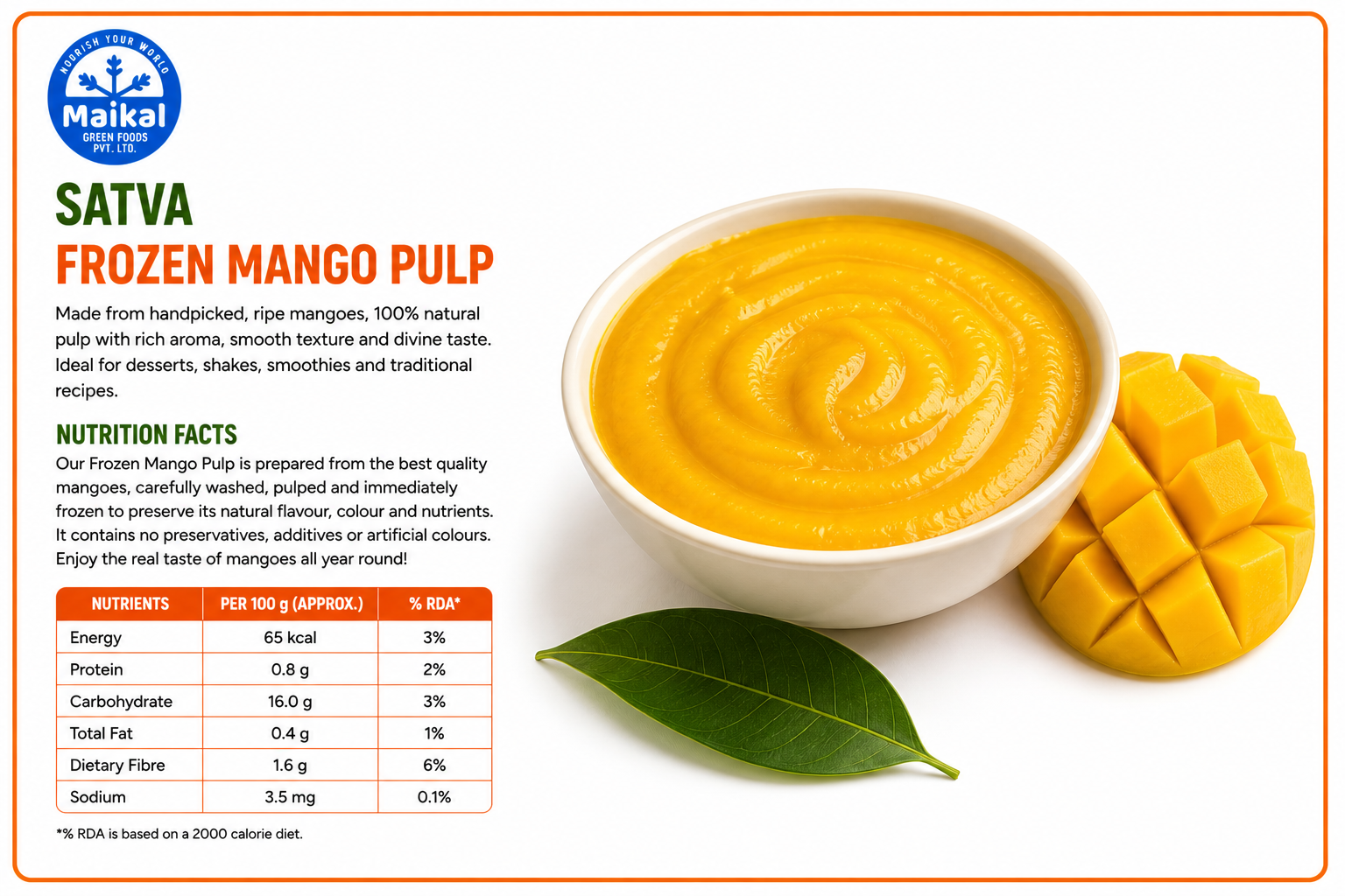 Frozen Mango Pulp