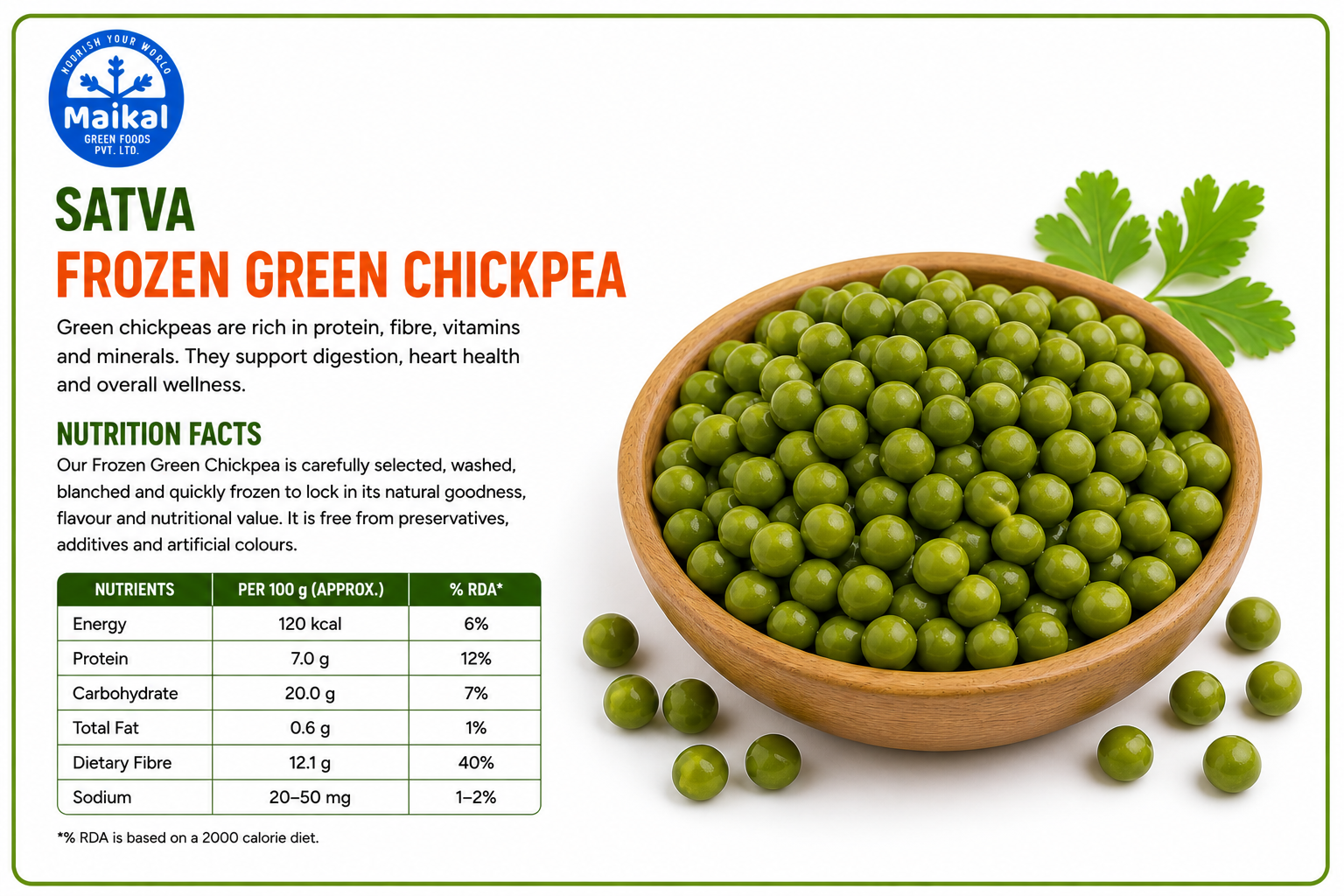 Frozen Green Chickpea
