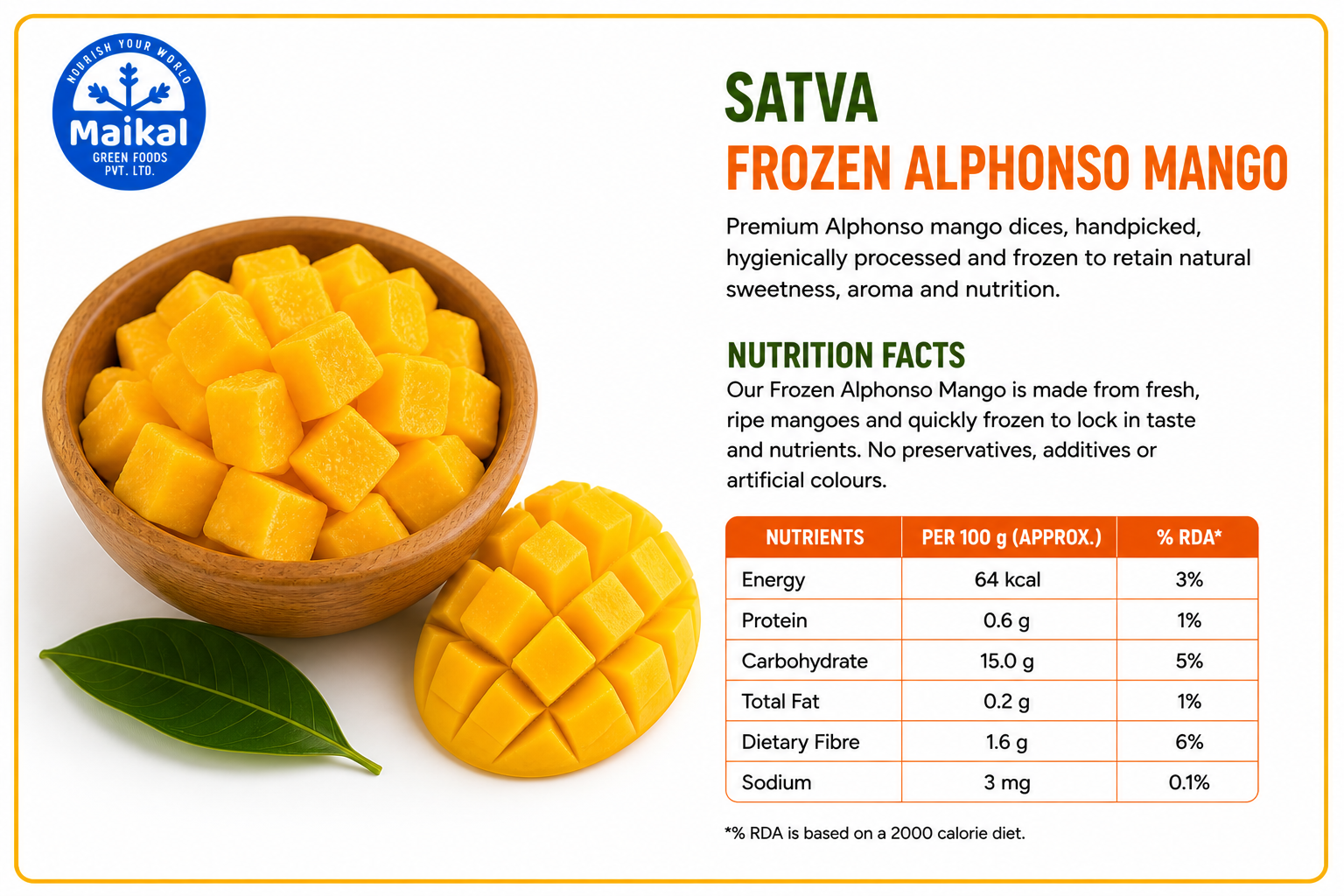 Frozen Alphonso Mango